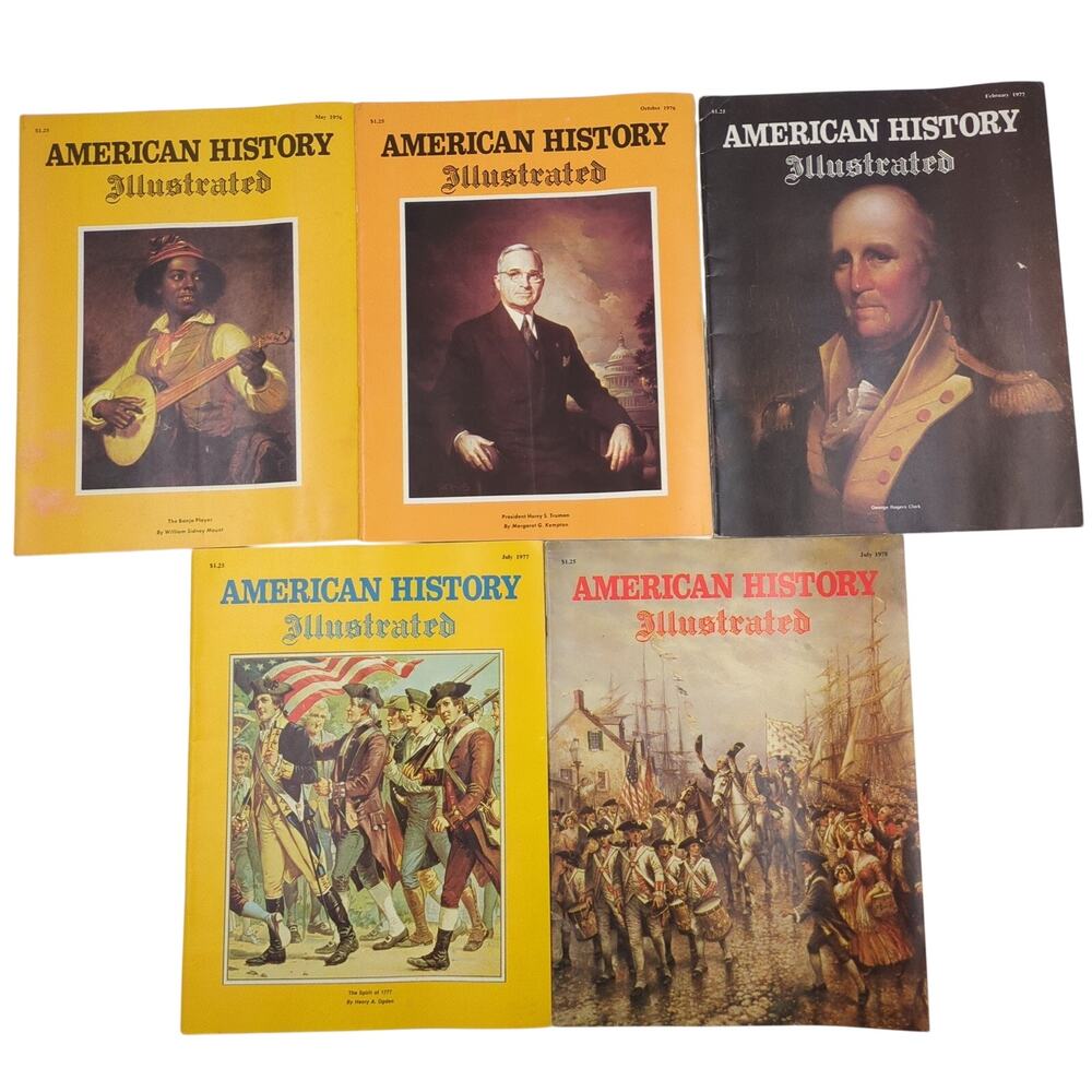 American History Illustrated Magazine Lot 5 Issues 1976-1978 Truman Revolution